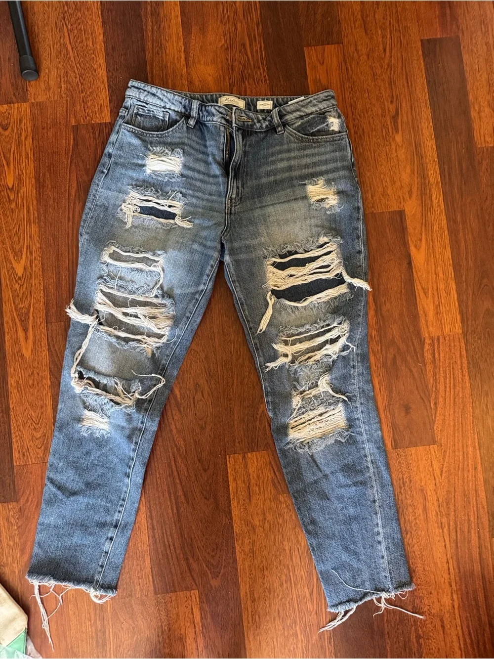 KanCan Distressed Blue Ripped Jeans - Picture 2 of 5